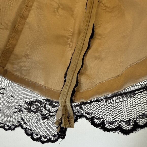 Plaza South Top Petite 10 10P Black Lace Tank Lined Zipper Whimsigoth Skintone - Picture 4 of 7